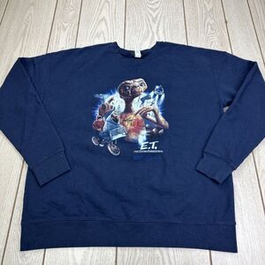 Universal Studios The Extra-Terrestrial ET Navy Crewneck Size Large‎
